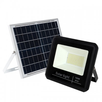 High brightness outdoor solar aluminum housing ip65 25w 40w 100w  led flood light fixture